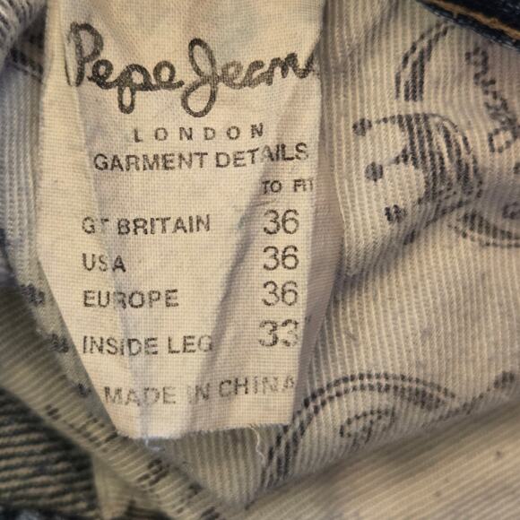 Vintage Pepe Jeans UK Size 36 x 33 PJL Patches and Embroidery Y2K *read* - Picture 9 of 15